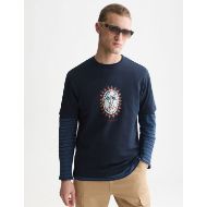 Picture of SCOTCH&SODA MEN'S FRONT ARTWORK RELAXED FIT T-SHIRT - SKY CAPTAIN 4