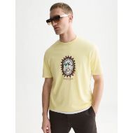 Picture of SCOTCH&SODA MEN'S FRONT ARTWORK RELAXED FIT T-SHIRT - PASTEL YELLOW 4