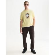Picture of SCOTCH&SODA MEN'S FRONT ARTWORK RELAXED FIT T-SHIRT - PASTEL YELLOW 7