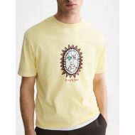 Picture of SCOTCH&SODA MEN'S FRONT ARTWORK RELAXED FIT T-SHIRT - PASTEL YELLOW 6