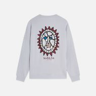 Picture of SCOTCH&SODA MEN'S FRONT AND BACK ARTWORK RELAXED FIT SWEATSHIRT - GREY DAWN 2