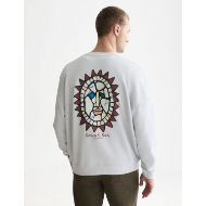 Picture of SCOTCH&SODA MEN'S FRONT AND BACK ARTWORK RELAXED FIT SWEATSHIRT - GREY DAWN 5