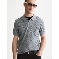 Picture of SCOTCH&SODA MEN'S MICRO-PRINTED REGULAR FIT POLO - GLITCH GEO TRADEWINDS 6