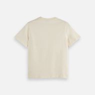 Picture of SCOTCH&SODA WOMEN'S CORE CHEST ARTWORK REGULAR T-SHIRT - OFF WHITE 2