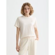 Picture of SCOTCH&SODA WOMEN'S CORE CHEST ARTWORK REGULAR T-SHIRT - OFF WHITE 4