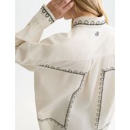 Снимка на SCOTCH&SODA ДАМСКА РИЗА EMBROIDERED OVERSIZED FIT - EGGNOG 6
