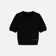 Picture of SCOTCH&SODA WOMEN'S COMPACT SHORT-SLEEVED PULLOVER - METEORITE 1