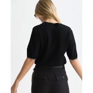 Picture of SCOTCH&SODA WOMEN'S COMPACT SHORT-SLEEVED PULLOVER - METEORITE 5