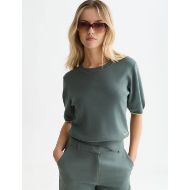 Picture of SCOTCH&SODA WOMEN'S COMPACT SHORT-SLEEVED PULLOVER - BALSAM GREEN 4