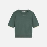 Picture of SCOTCH&SODA WOMEN'S COMPACT SHORT-SLEEVED PULLOVER - BALSAM GREEN 1