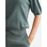 Picture of SCOTCH&SODA WOMEN'S COMPACT SHORT-SLEEVED PULLOVER - BALSAM GREEN 6