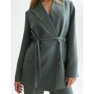Picture of SCOTCH&SODA WOMEN'S LYOCELL BLEND DOUBLE BREASTED BLAZER - BALSAM GREEN 6