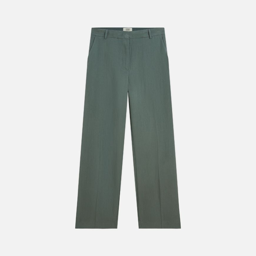 Picture of SCOTCH&SODA WOMEN'S EDIE - HIGH-RISE WIDE-LEG LYOCELL BLEND PANTS - BALSAM GREEN