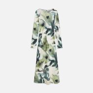 Picture of SCOTCH&SODA WOMEN'S PRINTED ANKLE LENGTH DRESS - WATERCOLOURFLOWER BALSAM GREEN 1