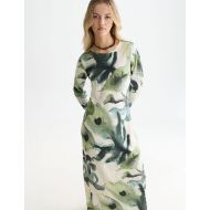 Picture of SCOTCH&SODA WOMEN'S PRINTED ANKLE LENGTH DRESS - WATERCOLOURFLOWER BALSAM GREEN 7