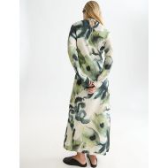 Picture of SCOTCH&SODA WOMEN'S PRINTED ANKLE LENGTH DRESS - WATERCOLOURFLOWER BALSAM GREEN 5