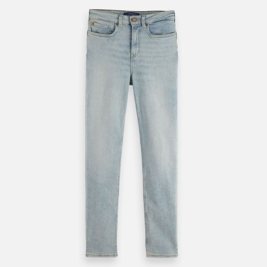 Picture of SCOTCH&SODA WOMEN'S CORE HIGH FIVE SUPER STRETCH SLIM JEANS - TAKEDOWN BLUE