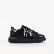 Picture of KARL LAGERFELD WOMEN'S KAPRI TASSEL CHARMS SNEAKERS BLACK 1