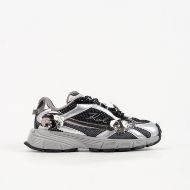 Picture of KARL LAGERFELD WOMEN'S ORION FLORA TRIM LOW LACE SNEAKERS BLACK W/SILVER 1