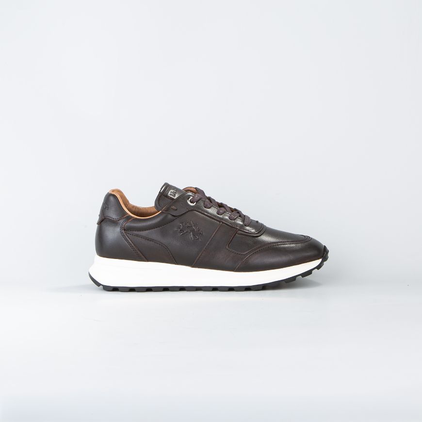 Снимка на LA MARTINA МЪЖКИ СПОРТНИ ОБУВКИ BRIM SNEAKERS IN CALF LEATHER DUSTIN DARK BROWN