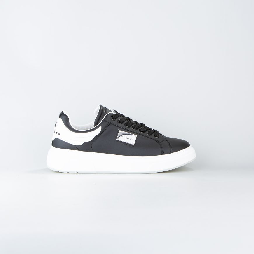 Снимка на JOHN RICHMOND МЪЖКИ СПОРТНИ ОБУВКИ JR ONE METAL PLATE LEATHER SNEAKERS BLACK/WHITE