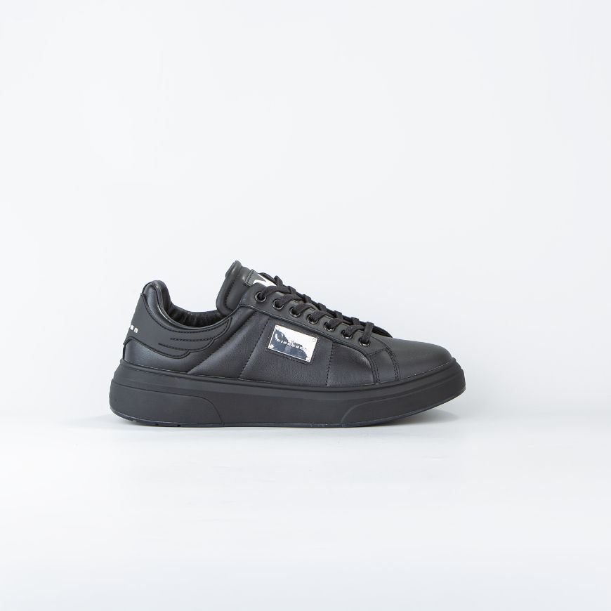 Снимка на JOHN RICHMOND МЪЖКИ СПОРТНИ ОБУВКИ JR ONE METAL PLATE MIXED LEATHER SNEAKERS BLACK
