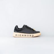 Снимка на JOHN RICHMOND ДАМСКИ СПОРТНИ ОБУВКИ JR ONE MIXED LEATHER AND STRASS SNEAKERS WITH CHARMS BLACK 1