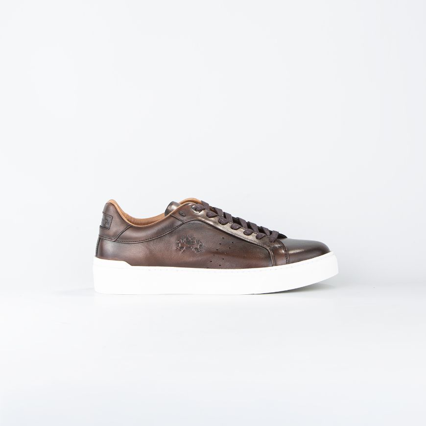 Снимка на LA MARTINA МЪЖКИ СПОРТНИ ОБУВКИ ORIGIN SNEAKERS IN CALF LEATHER DUSTIN DARK BROWN