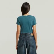 Снимка на G-STAR ДАМСКИ ТОП OVERDYED FORM V-NECK T-SHIRT MIDNIGHT BLUE GD 2