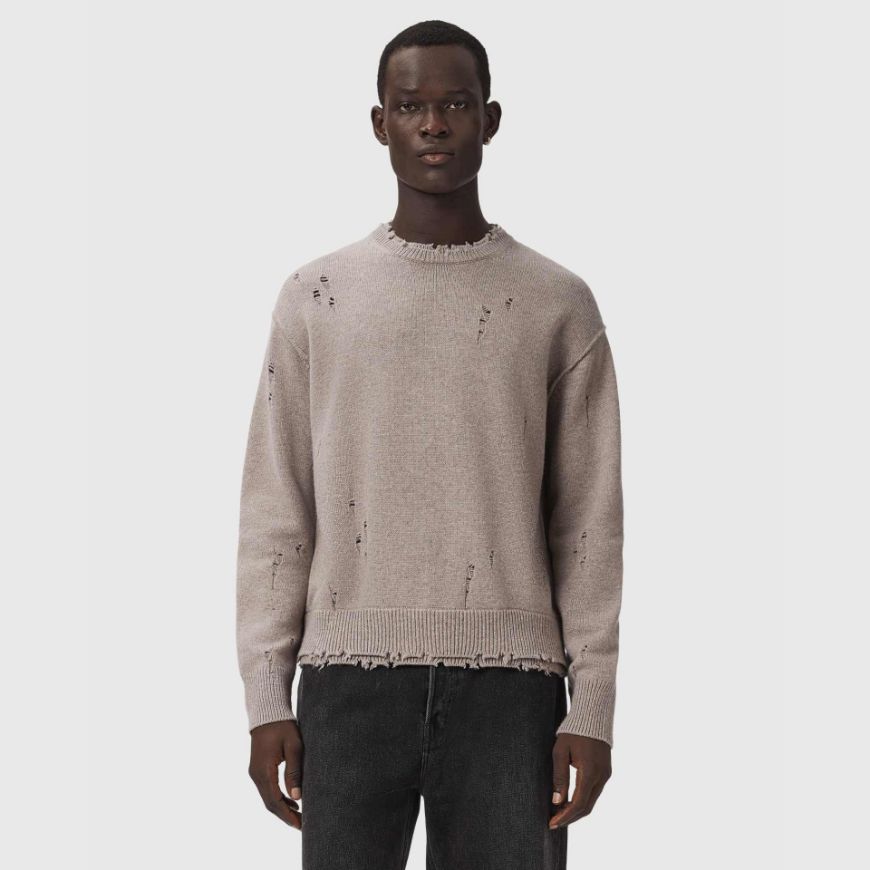 Снимка на ALLSAINTS МЪЖКИ ПУЛОВЕР WOLF CREW FAWN BROWN