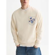 Picture of SCOTCH&SODA MEN'S FRONT AND BACK ARTWORK REGULAR FIT SWEATSHIRT - EGGNOG 4