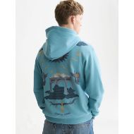 Picture of SCOTCH&SODA MEN'S FRONT AND BACK ARTWORK REGULAR FIT HOODIE - ADRIATIC BLUE 5