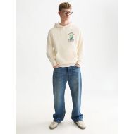 Picture of SCOTCH&SODA MEN'S FRONT AND BACK ARTWORK REGULAR FIT HOODIE - EGGNOG 7