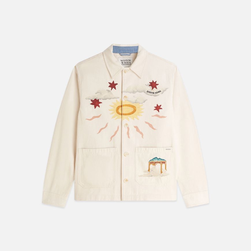 Снимка на SCOTCH&SODA МЪЖКО ЯКЕ PRINTED COTTON TWILL OVERSHIRT - EGGNOG