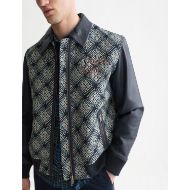 Picture of SCOTCH&SODA MEN'S JACQUARD LEATHER VARSITY JACKET - SKY CAPTAIN 6