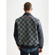Picture of SCOTCH&SODA MEN'S JACQUARD LEATHER VARSITY JACKET - SKY CAPTAIN 5