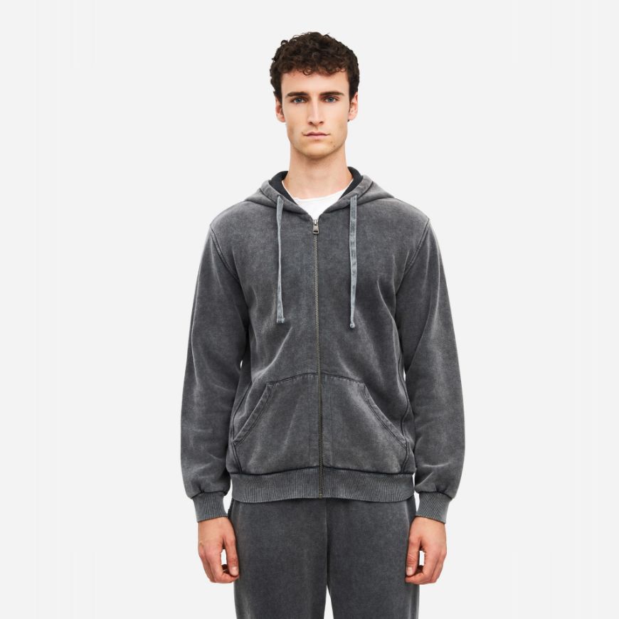 Снимка на DIRTY LAUNDRY МЪЖКИ СУИТШЪРТ REGULAR FIT FULL ZIP VINTAGE GREY