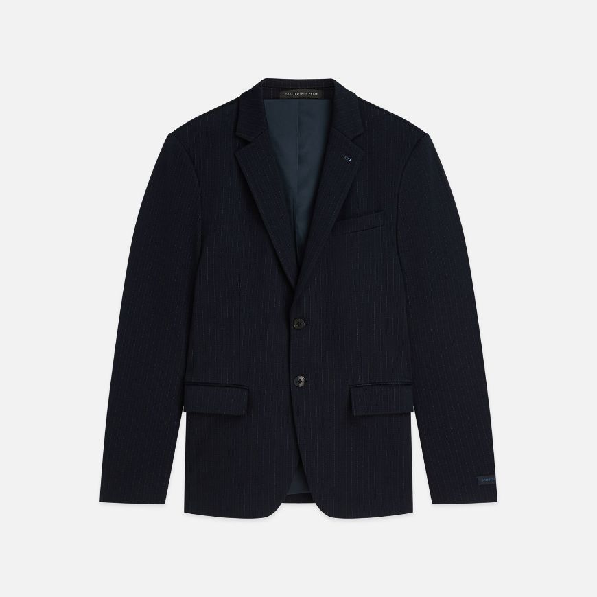 Picture of SCOTCH&SODA MEN'S MILES TAILORED JERSEY REGULAR FIT BLAZER - SKY CAPTAIN STRIPE