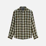 Picture of SCOTCH&SODA MEN'S DOUBLE-FACED CHECK RELAXED FIT SHIRT - METEORITE CHECK 1