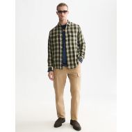 Picture of SCOTCH&SODA MEN'S DOUBLE-FACED CHECK RELAXED FIT SHIRT - METEORITE CHECK 7