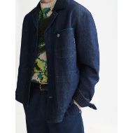 Picture of SCOTCH&SODA MEN'S DENIM WORKWEAR OVERSHIRT - WASHED INDIGO 6