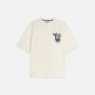 Picture of SCOTCH&SODA MEN'S FRONT AND BACK ARTWORK LOOSE FIT T-SHIRT - EGGNOG 1