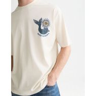 Picture of SCOTCH&SODA MEN'S FRONT AND BACK ARTWORK LOOSE FIT T-SHIRT - EGGNOG 6