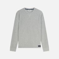 Picture of SCOTCH&SODA MEN'S WAFFLE REGULAR FIT LONG SLEEVED T-SHIRT - GREY HEATHER 1