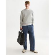 Picture of SCOTCH&SODA MEN'S WAFFLE REGULAR FIT LONG SLEEVED T-SHIRT - GREY HEATHER 7