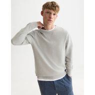 Picture of SCOTCH&SODA MEN'S WAFFLE REGULAR FIT LONG SLEEVED T-SHIRT - GREY HEATHER 4