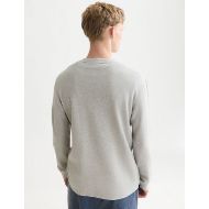 Picture of SCOTCH&SODA MEN'S WAFFLE REGULAR FIT LONG SLEEVED T-SHIRT - GREY HEATHER 5