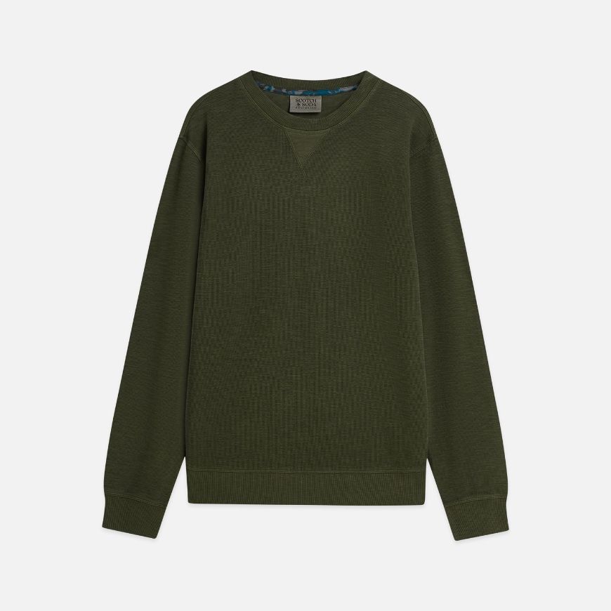 Picture of SCOTCH&SODA MEN'S GARMENT-DYE REGULAR FIT SWEATSHIRT - FOREST NIGHT