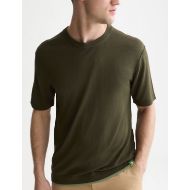 Picture of SCOTCH&SODA MEN'S KNITTED WOOL-BLEND RELAXED FIT T-SHIRT - FOREST NIGHT 6