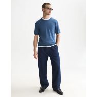 Picture of SCOTCH&SODA MEN'S KNITTED WOOL-BLEND RELAXED FIT T-SHIRT - ENSIGN BLUE 7